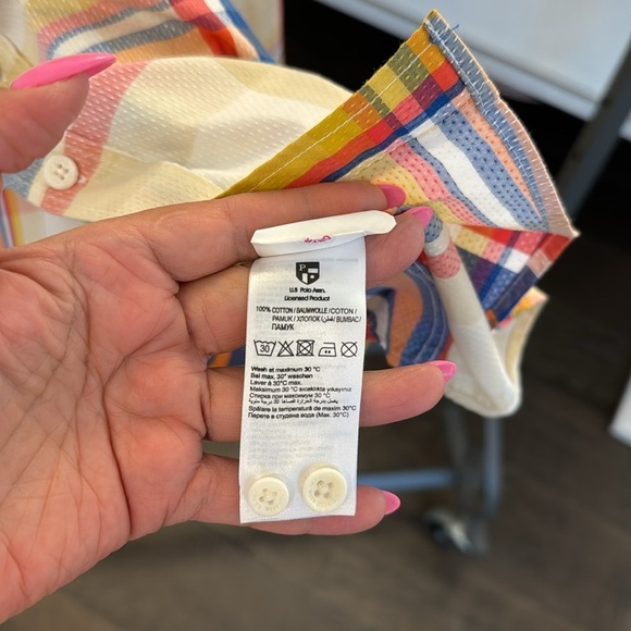 AS NEW. US POLO ASSN MEN BUTTON DOWN SHIRT SIZE 2XL SLIM FIT SHIRT - Picture 17 of 17